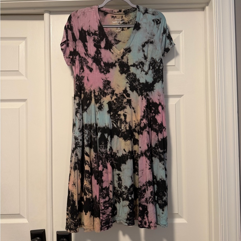 Torrid Pastel Tie-Dye Swing Dress
